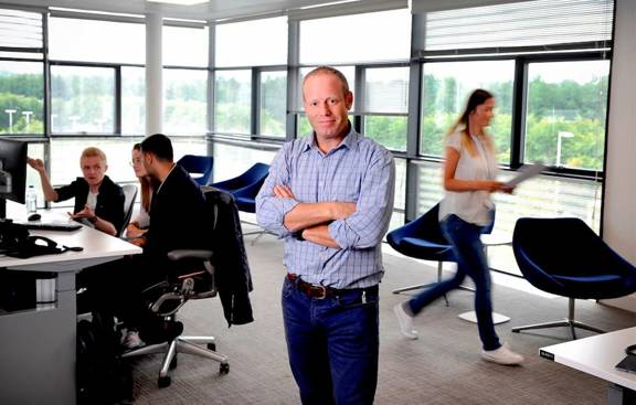 Sandie Brodie of J.P. Morgan, pictured in the firm's Edinburgh Park offices