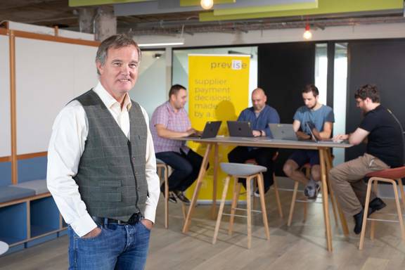 David Brown, co-founder and Chief Product Officer at Previse, pictured at the firm's Glasgow offices