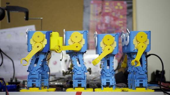 Group of Robotical's robots called Marty