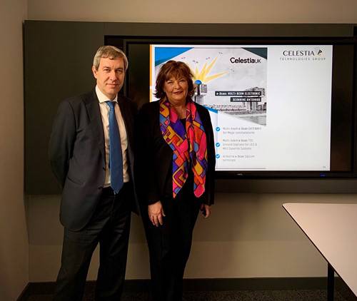 José Alonso, Chairman of Celestia Technologies Group with, Fiona Hyslop, Cabinet Secretary for Economy, Fair Work and Culture in the Scottish Parliament