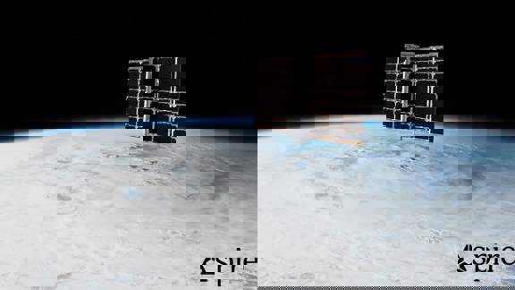 A Nanosatellite in orbit high above the earth