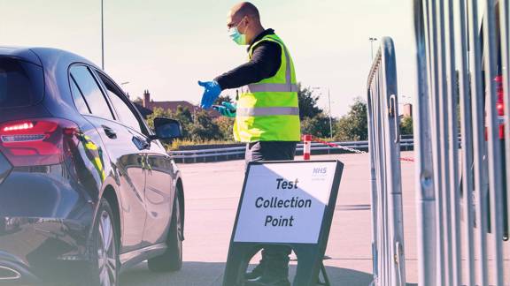 Scottish Covid 19 drive through test centre